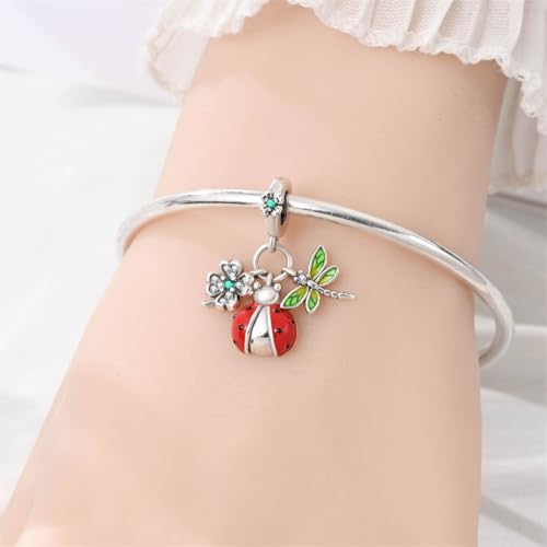 Image of 925 Sterling Silver Charms,Hypoallergenic Beads,Compatible with Pandora Bracelets and Necklaces,Women Holiday Gift Pendants