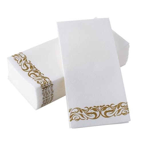 Toyvian Lot de 50 Serviettes en Papier pour Cocktail, fête, Mariage, fête de Mariage ,Blanc,Taille Unique