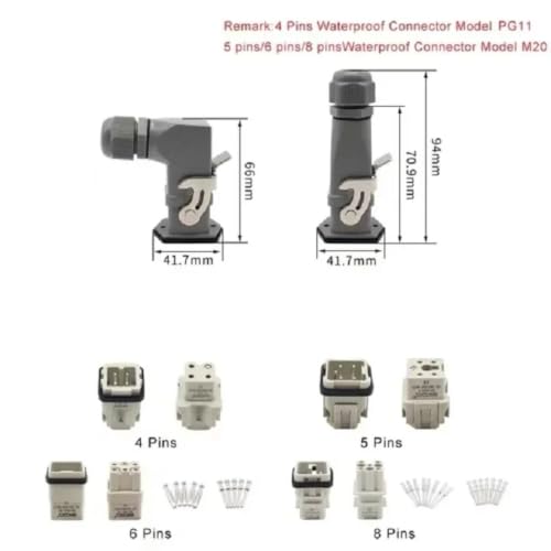 Conector de carga pesada HDC-HA de 6 pines para evitar fallos eléctricos en aviación 5