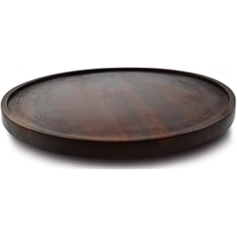 10" Walnut Wood Lazy Susan Organizer Kitchen Turntable for Cabinet Pantry Table Organization Cover