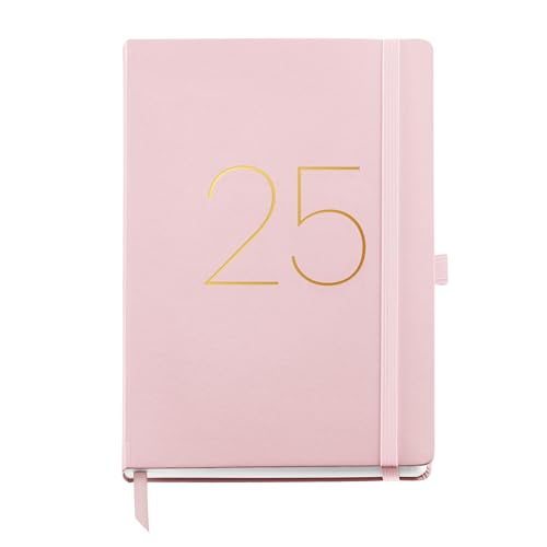 Miquelrius - Agenda 2025, Agenda Annuale 155X213 Mm, Agenda Giorno Pagina, Copertina Flessibile Similpelle Cucita, Chiusura Gomma, Tasca Interna, Cart