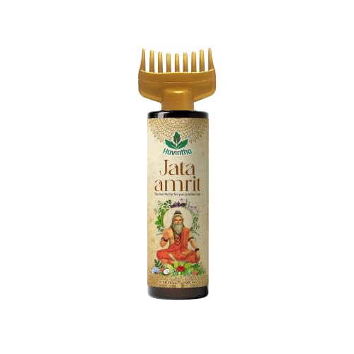Image of Havintha Jata Amrit Herbal Hair Oil For Men & Women - 100 Ml | Helps Hair Growth, Long, Shiny & Reduces Hair Fall | With Rosemary, Tea Tree, Lavender, Castor Oil, Ratanjot, Neem Leaves, Black Seeds