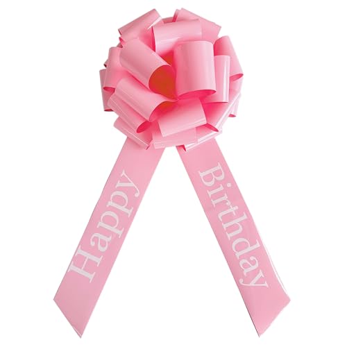 12 Inch Happy Birthday Big Pink Bow Big Bow for Present Party Decorations Christmas Events Bikes Table Decorations and Party Events Decoration ((Pink 12 Inch (Pack of 1))