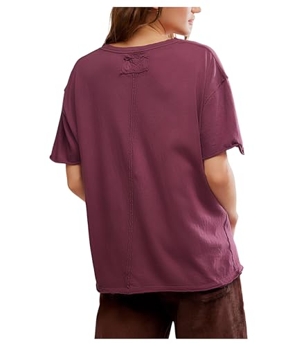 Free People Women's Nina Tee, Maroon3