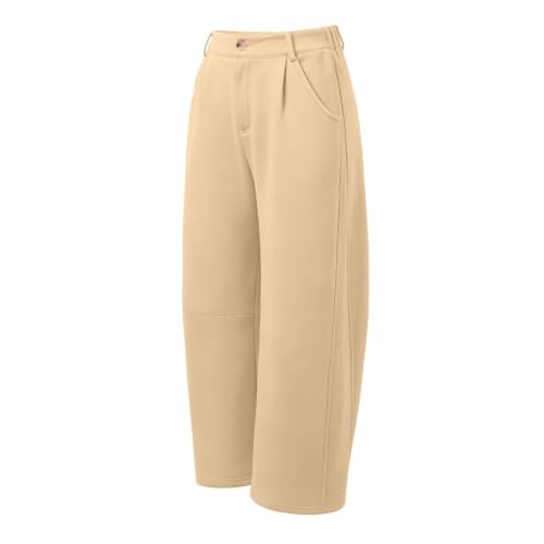 Elneeya Womens Barrel Sweatpants Baggy Elastic Waist Casual Office Pants - image 6