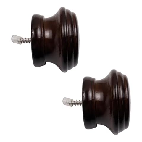Antrader Wood Curtain Rod Finials Cover