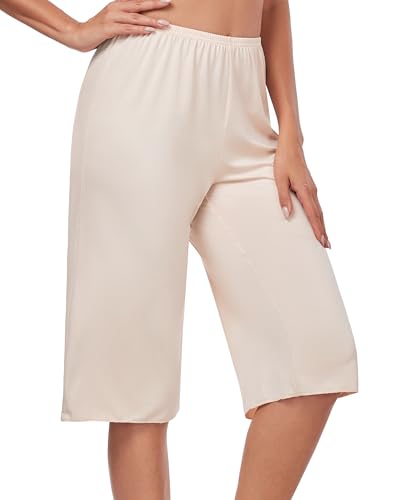 Recopilación de Enaguas pantalón para Mujer Top 10. 46 Subuteay Culotte - Pantalones cortos para mujer, medio deslizante, para debajo de los vestidos, camisón suave, Color piel (nude), 3X-Large
