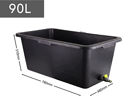 Prosper Plast Badewanne mit Ablaufventil für Hunde und Katzen, Haustierplanschbecken mit Wasserhahn, Kunststoff-Hundepool, 4 Größen (90 l; 78 x 48 x 31 cm)