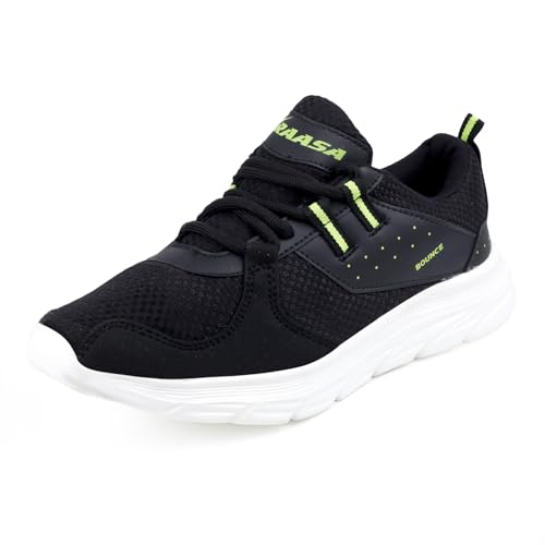 Image of Kraasa Men's Running, Jogging, Gym, Sports, and Walking Shoes Cushioned Insole | Shoes for Men with Lace-Up Closure