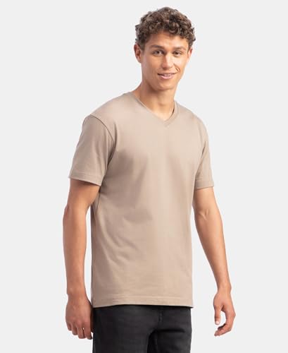 Image of Jockey 2726 Men's Super Combed Cotton Rich Solid V Neck Half Sleeve T-Shirt