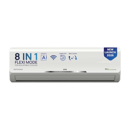 IFB 1.5 Ton 5Star,New star rated,AI Powered Inverter Split Air Conditioner with Inbuilt WiFi,Hybrid Mode, 8in1 Flexi Mode,Heavy Duty Compressor,Self Clean,100%...
