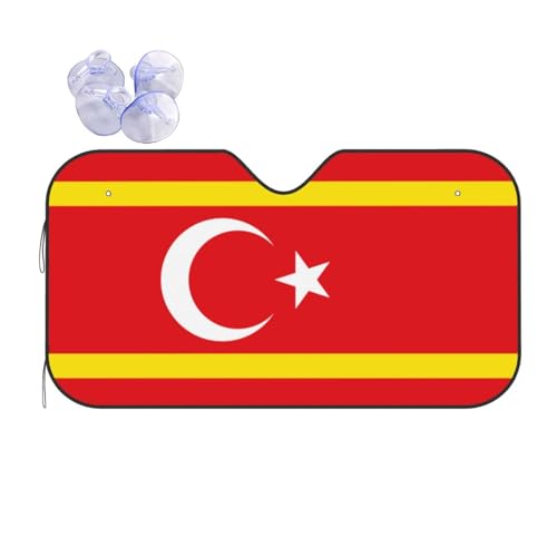 Proposed Flag of Macedonian Turks Windshield Sun Shade Car Sun Visor Summer Car Interior Accessories Sun Cover