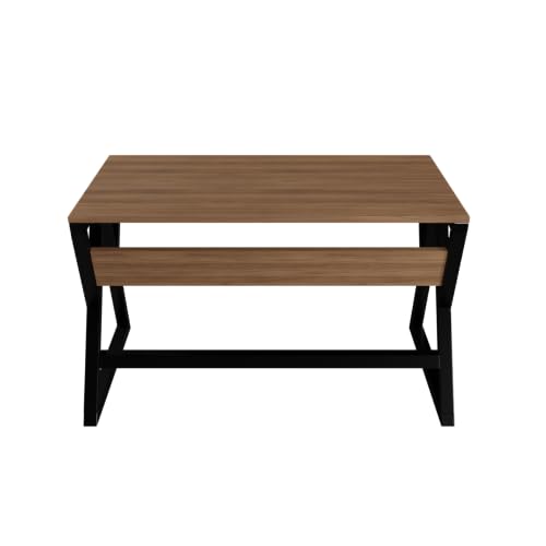 Image of Riyan Luxiwood Daffodil Computer Table in Engineered Wood with Flat Surface, Multi-Usage Laptop Desk & Home Office, Desk Sturdy Gaming Table (Beige, Small)