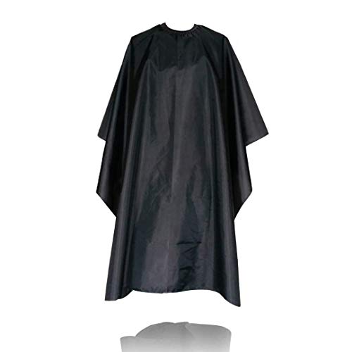 Professional Hair Cutting Cape, Salon Barber Capes Lightweight Waterproof Hairdressers Gown 65" x 49" Haircut Apron with Adjustable Strings (Black)