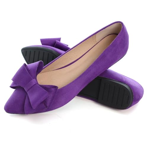 Image of TN TANGNEST Women Fashion Bowknot Flats Comfort Pointed Toe Dress Shoes