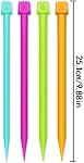 Knitting Needle Set, 7 Pcs Plastic Colored Knitting Needles Set Single Pointed Knitting Straight Pins for DIY Knitting, Sewing, Handmade