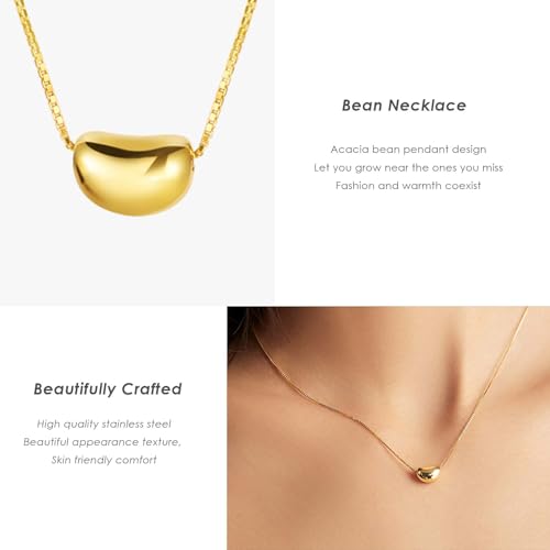 Gold Plated Necklace, Gold Necklace for Women, Dainty Necklace with Simple Pendant2