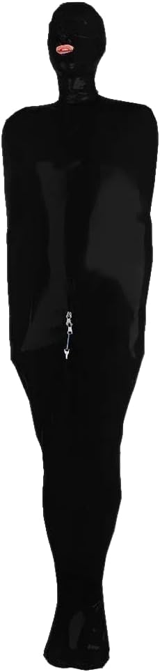 Flexible Adults PVC Bondage Bag Sleeping Sack Open Front Zipper Fetish Rubber Suit