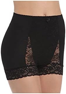 Ahh By Rhonda Shear Women's Pin Up Lace Control Panty, Black, 3X