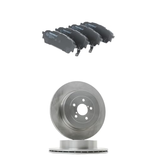 RIDEX Kit de discos de freno y pastillas 3405B2410 Eje trasero sin tornillos ventilación interna