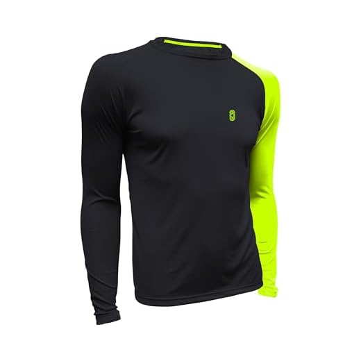 Camiseta Manga Longa Segunda Pele Térmica Tecido Termodry Com Proteção UV (P, Preto e Amarelo Fluor)