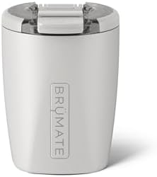 BrüMate Rocks 100% Leak-Proof 12oz Insulated Lowball Cocktail & Whiskey Tumbler - Double Wall Vacuum Stainless Steel - Camping, Travel Tumbler & Cocktail Glass (Dune)