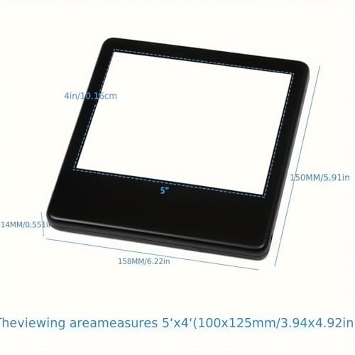 Visor de película para negativos de 35mm con luz LED mini para mesa 4