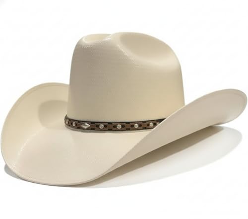Chapeau de cowboy pour homme sombrero de rodéo avec bord de 10,2 cm fait main