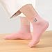 COZYOFFI Women Ankle Socks Cute: 6 Pairs Funny Smile Face Gifts Socks - Cotton Sock for Low Cut Shoes