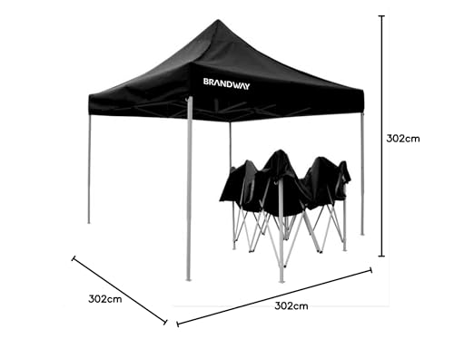 Image of Portable Gazebo Canopy Tent & Foldable Pop-up Foldable Canopy Tent (Black, Gazebo 6.5X6.5 Feet)