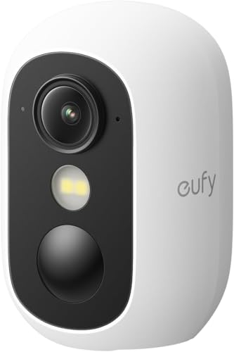 eufy Security eufyCam C35, Wireless Security Camera, Outdoor and Indoor, Magnetic Mount, Colour Night Vision, Subscription-Free On-Device Storage, IP67, Supports Solar Panel, White