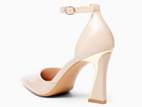 Image of Juliet Holy Womens Pumps Point Closed Toe Heels Buckle Ankle Strap D'Orsay Heeled Sandals