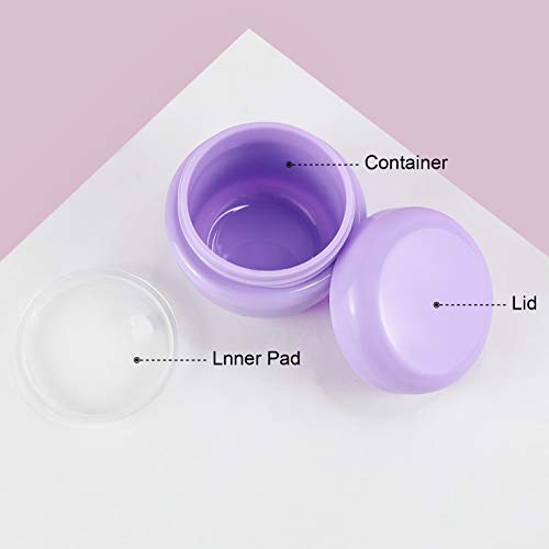 Longway 1 Oz (30Ml) Little Plastic Jars With Lids And Inner Liners | Empty Lotion Containers/Travel Cream Containers - For Salves,Lotions And Creams, Cosmetic Jars & Bpa Free (Pack Of 12, Purple) #TOP3