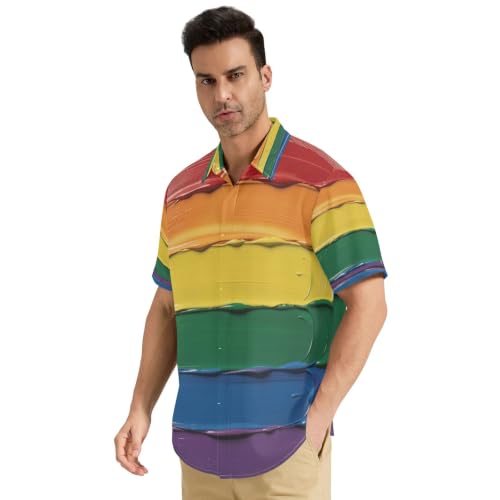 Chemise LGBT légère à boutons, le vêtement idéal pour un défilé LGBTQ estival