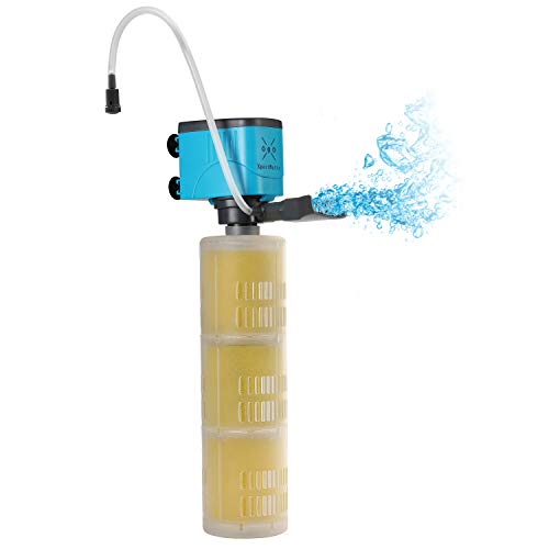 XpertMatic 475GPH Submersible Aquarium Filter with Water Pump for Up to 264 Gallon