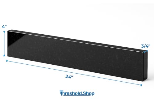 Image of Bathroom Vanity Sink Backsplash /Sidesplash (Absolute Black Granite, 4 inch x 24 inch)