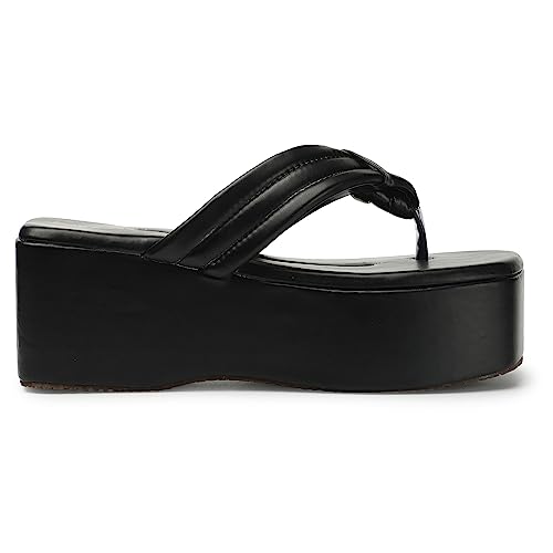 Image of Smart & Sleek Crossover-Strap Platform Heels Sandal for Women & Girls-F9