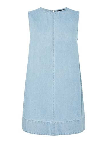 Robe en jean Pieces Pcflora bleu denim femme robe courte sans manche