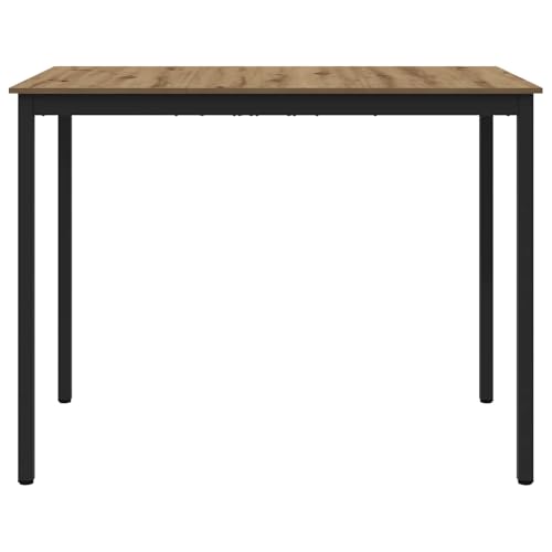 Table haute en bois et cadre en métal 140x80 cm robuste pour salle à manger - 6