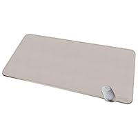 Uitgebreide PU-lederen bureauonderlegger, grote bureaumat met randbescherming, antislip schrijfbureaumat, kantoor-laptopmat, grote muismat, waterdichte bureautafelbeschermer, 90 x 45 cm, bruin
