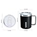 BJPKPK 2 pcs Insulated Coffee Mug, 14oz Insulated Tumbler with Lid, Stainless Steel Coffee Cups with Splash Proof Lid-Black