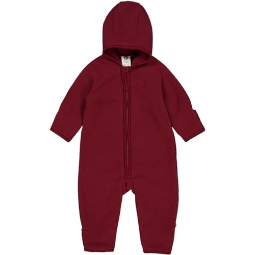 Müsli by Green Cotton Baby Girls Fleece Suit Snowsuit, Cabernet, 56