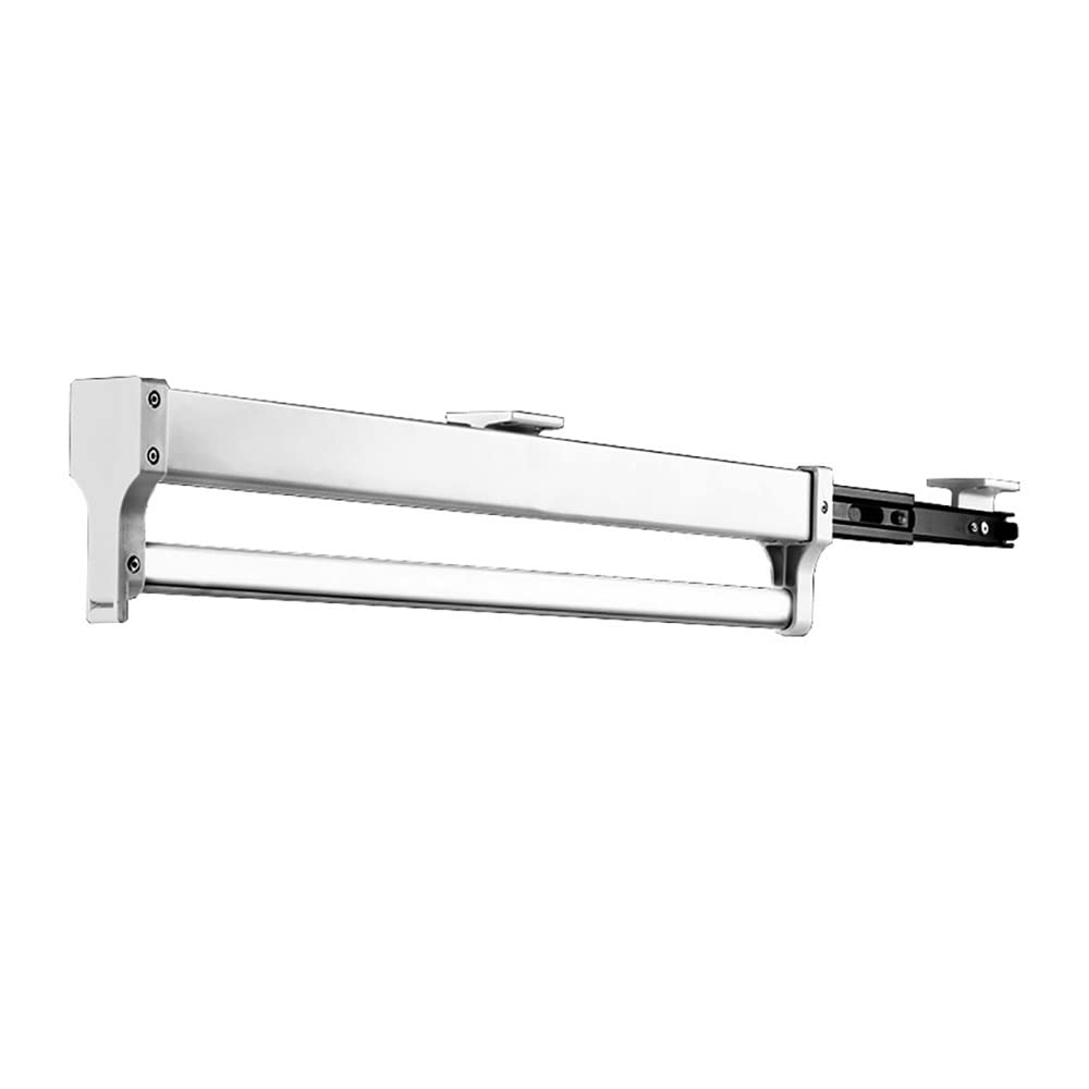 Glissière Coulissante Pour Placard – Rail Porte-Cintres Extensible – Acier Robust – 30 à 55 Cm – Noir - 7