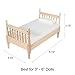 Dollhouse Furniture Small Bed Toy Set, Pillow, Realistic Bedroom Accessories for 6 inch Dolls, Wood Frame, 1/12 Scale