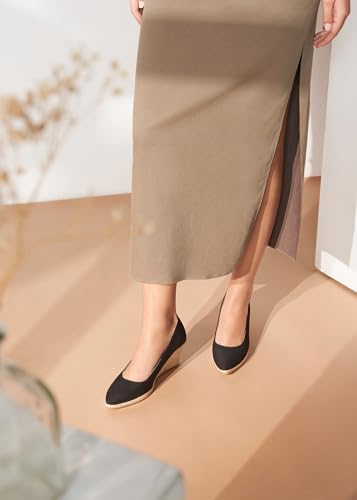 Dunes Canvas Espadrille Wedges with 2 ½” Heel Women's Sandals with Breathable Cotton Canvas and 100% Natural Jute Midsole for All Casual Occasions3