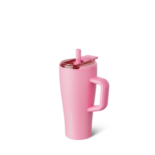 Image of BruMate Era Flip 20oz Kids Tumbler with Covered Flip Down Straw | 100% Leakproof Insulated Kids Cup | Made of Stainless Steel | Cup Holder Friendly | 20oz (Primrose)