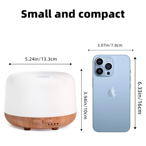 300ML Essential Oil Diffuser,Remote Control Aromatherapy Diffusers Humidifier with Adjustable Mist Mode & Waterless Auto-Off and 7 LED Light Colors for Bedroom,Office,Trip Yoga, SPA, Baby - Image 4