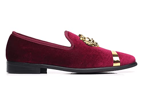 Men's Loafers Fashion Gold Buckle Wedding Party Shoes2