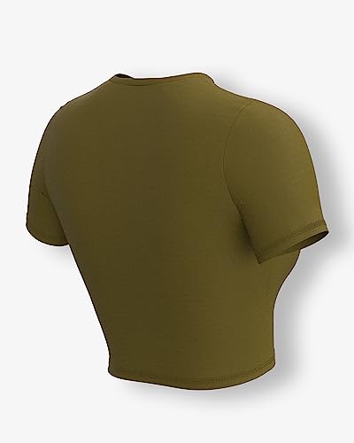 Image of Sfytt Women Gym Crop Top Athletic Yoga Short Sleeve Fitness Tight Tee Outdoor Workout Cropped Tank Tops