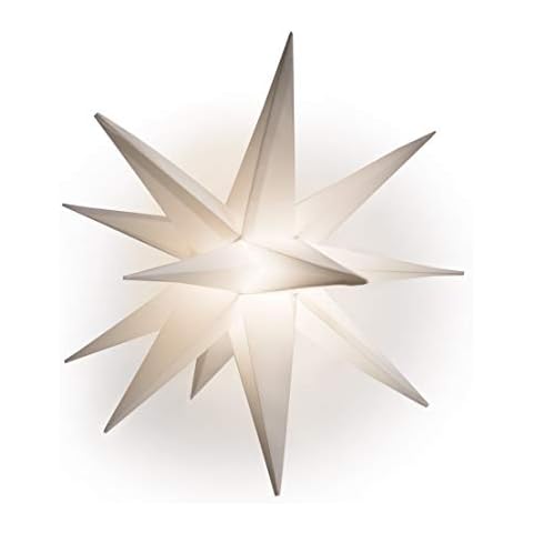 Elf Logic Large 12” Easy Assembly Warm White LED Moravian Star - Hanging Outdoor Christmas Light - Use as Holiday Decoration, Porch Light, 3D Fixture, Advent Star, Wedding & Ballroom Venue Decor Cover
